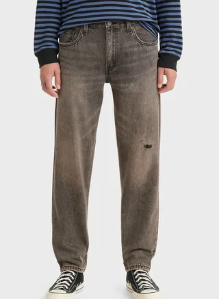 Mid Wash Relaxed Fit Jeans 