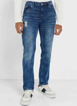 Slim Fit Distress Jean 