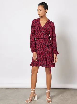Russo Wrap Dress Red 