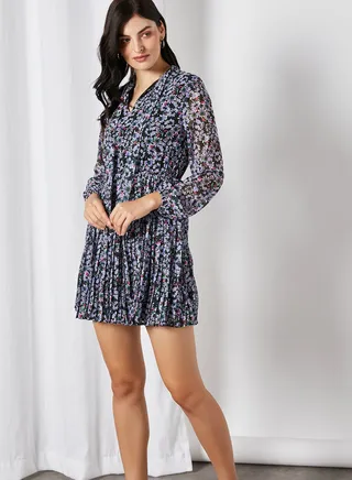 All Over Pattern Mini Dress Multicolour 