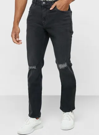 Slim Fit Knee Rip Jean