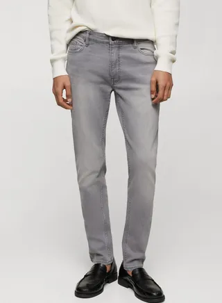 Skinny Fit Light Wash Jeans 