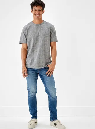 Mid Wash Skinny Fit Jeans