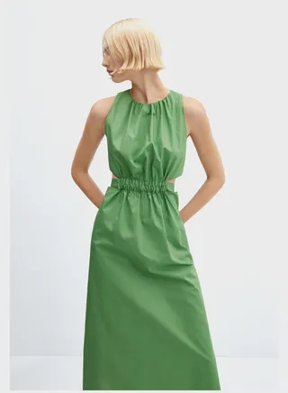 Crew Neck Side Cut Out Dress