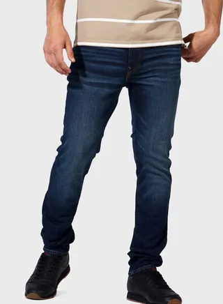Mid Wash Slim Fit Jeans