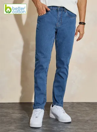 Cotton Stretch 5-Pocket Slim Fit Jeans 
