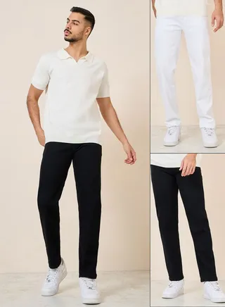 Pack of 2 - Stretch Regular Fit Jeans 