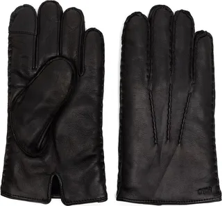 Leather Panelled Gloves