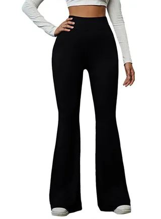 High Waist Sportswear Leggings Pants Wide Leg 