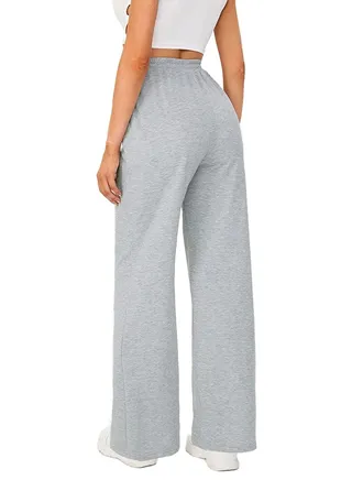 Sportswear - Sport Leggings Pants With Wide Leg - High Waist 