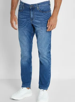 Light Wash Straight Fit Jeans 