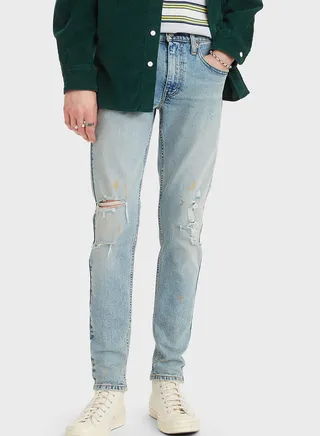 Light Wash Slim Fit Jeans 
