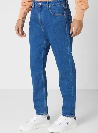Mid Wash Slim Fit Jeans