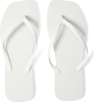 Havaianas Slim Square Flip Flop Sandal (White) Women's Sandals
