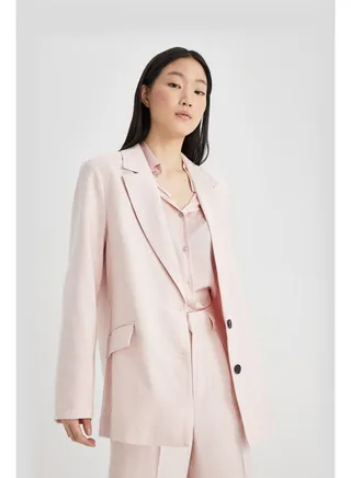 Woman Smart Casual Loose Fit Long Sleeve Blazer 