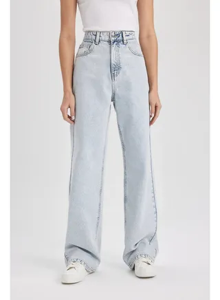 Woman 90'S Wide Leg Denim Trousers 
