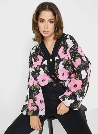 Printed Cardigan
