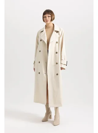 Woman Regular Fit W/O Hoodie Trenchcoat 