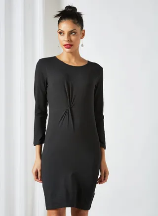 Knit Mini Dress Black 