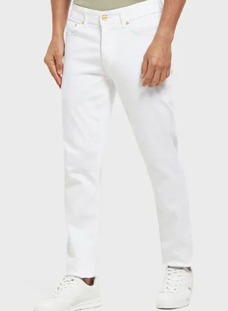 Light Wash Slim Fit Jeans 