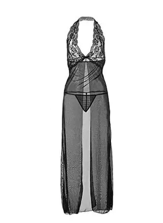 Lace Maxi Dress Pajamas Underwear Comfortable nNghtgown for Women 