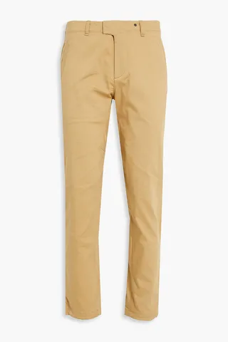 Otis tapered brushed cotton-blend twill pants