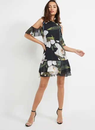 Printed Short Dress Printed 