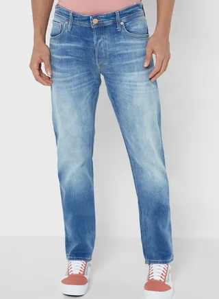 Light Wash Slim Fit Jeans 