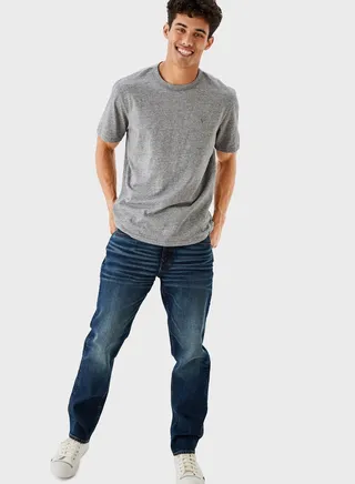Mid Wash Slim Fit Jeans