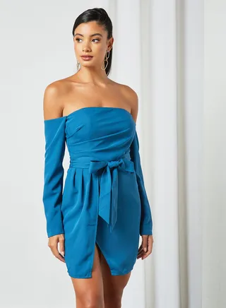 Bardot Mini Dress Blue 
