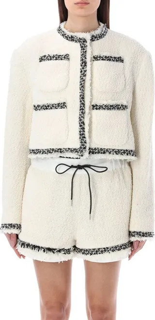 Sacai Tweed Cropped Jacket