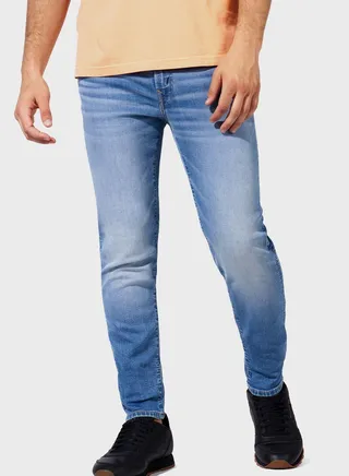 Mid Wash Skinny Fit Jeans 