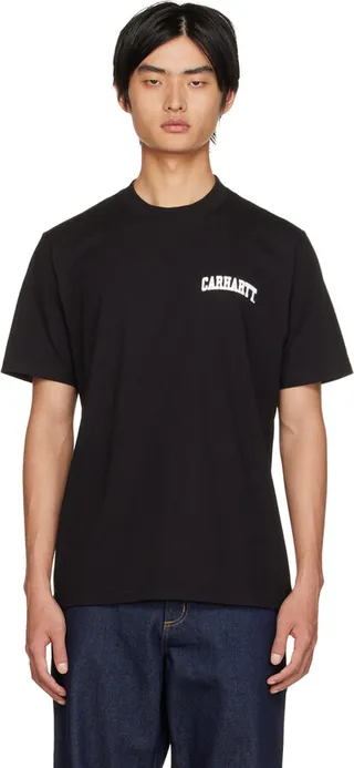 Carhartt Work In Progress Black University Script T-Shirt