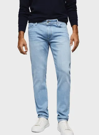 Light Wash Slim Fit Jeans 