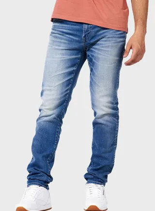 Mid Wash Slim Fit Jeans 