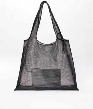 Mesh Market Tote in black