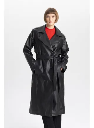 Woman Regular Fit W/O Hoodie Trenchcoat 