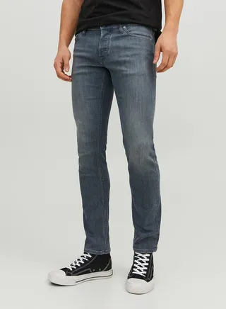 Low Rise Slim Fit Jeans with Button Fly 