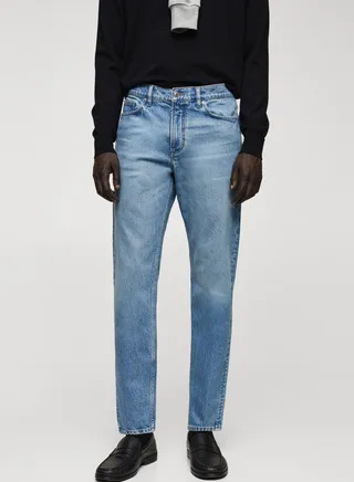 Light Wash Slim Fit Jeans 