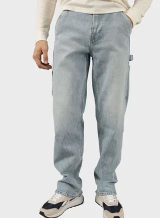 Light Wash Straight Fit Jeans