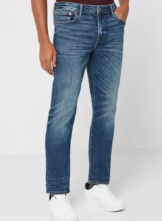 Mid Wash Slim Fit Jeans 