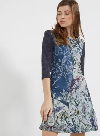 Alicia Overknee Dress Navy 