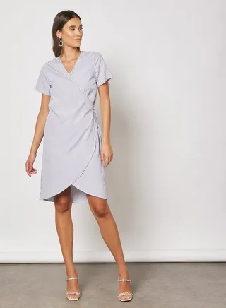 Stripe Dress Grey 
