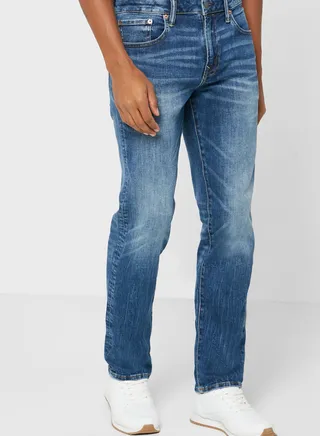 Mid Wash Slim Fit Jeans 