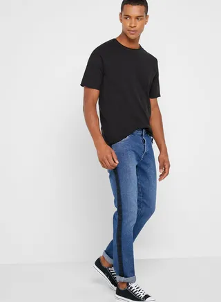Mid Wash Slim Fit Jeans 