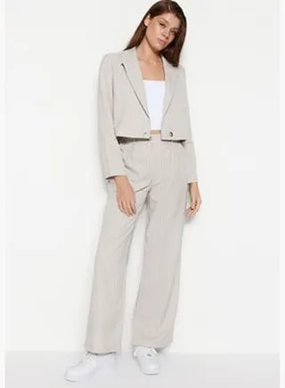 Stone Wide Leg Trousers TWOSS23PL00109