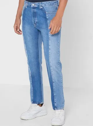 Light Wash Relaxed Fit Jeans 