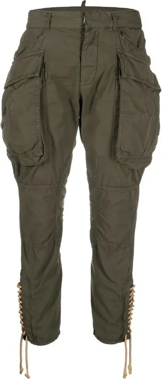 Lace-Up Slim-Fit Trousers