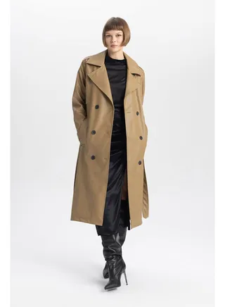 Woman Regular Fit W/O Hoodie Trenchcoat 