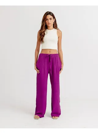 Purple Flowy Pants 